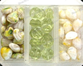 Sale Beads, Closeout Beads, Destash Beads, 61 Glass Briolette Beads, Faceted Glass Teardrop Beads, Destash Supplies DS-741-5