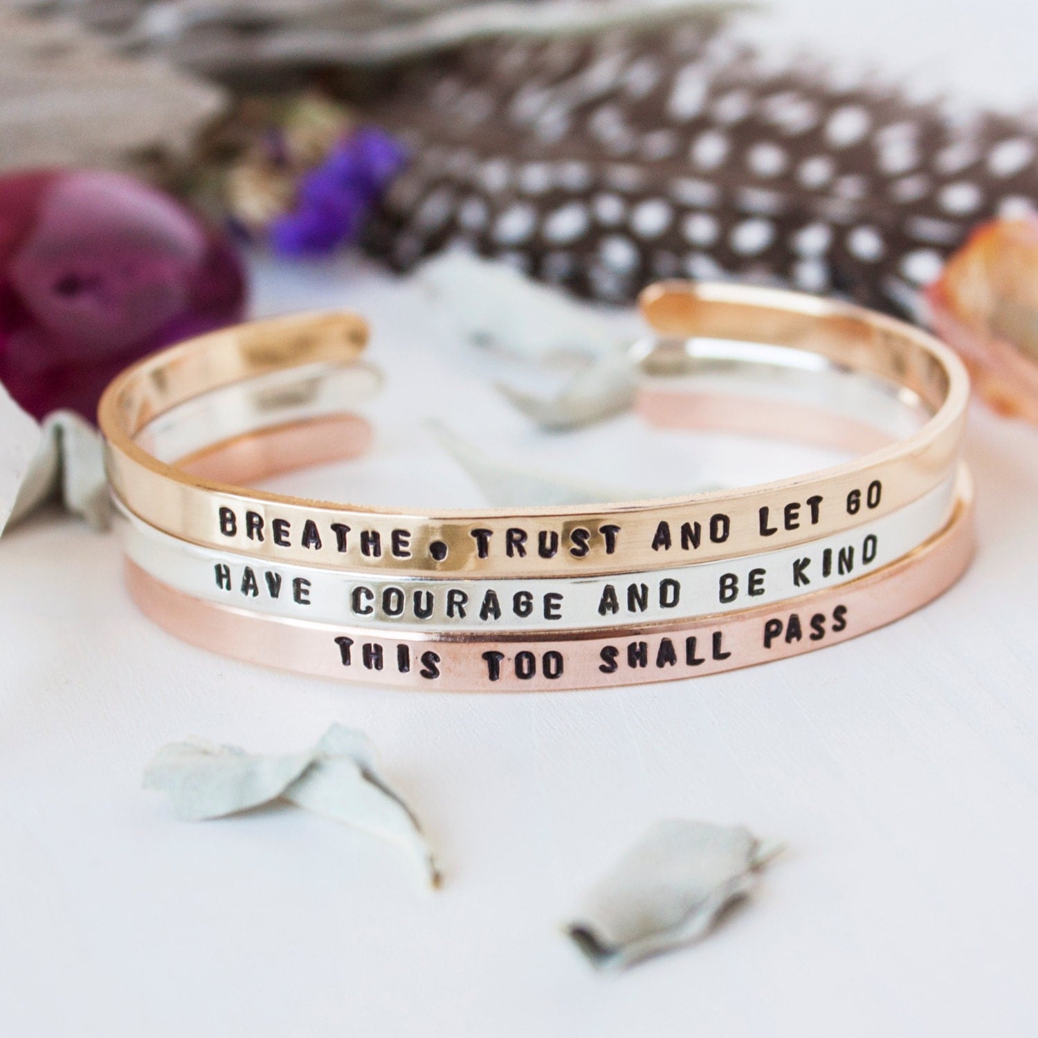 Inspirational bracelet. Custom quote bracelet. Inspirational