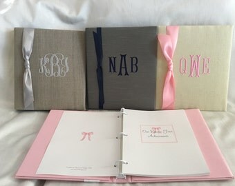 monogrammed baby book