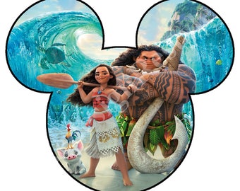 Disney Mickey Mouse Moana Inspired Iron-On Digital File