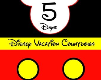 Disney Countdown - Personalized PRINTABLE - Mickey Inspired
