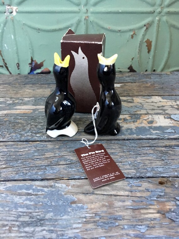 Black Bird Pie Vents Two Vintage Pie Birds Vintage Pie Vent
