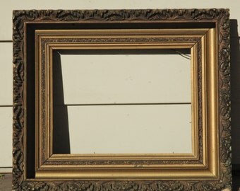 Vintage Ornate Wood Frame...Gold and Brown