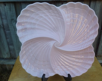 Seashell 4 section serving plate platter Shafford Original 1983