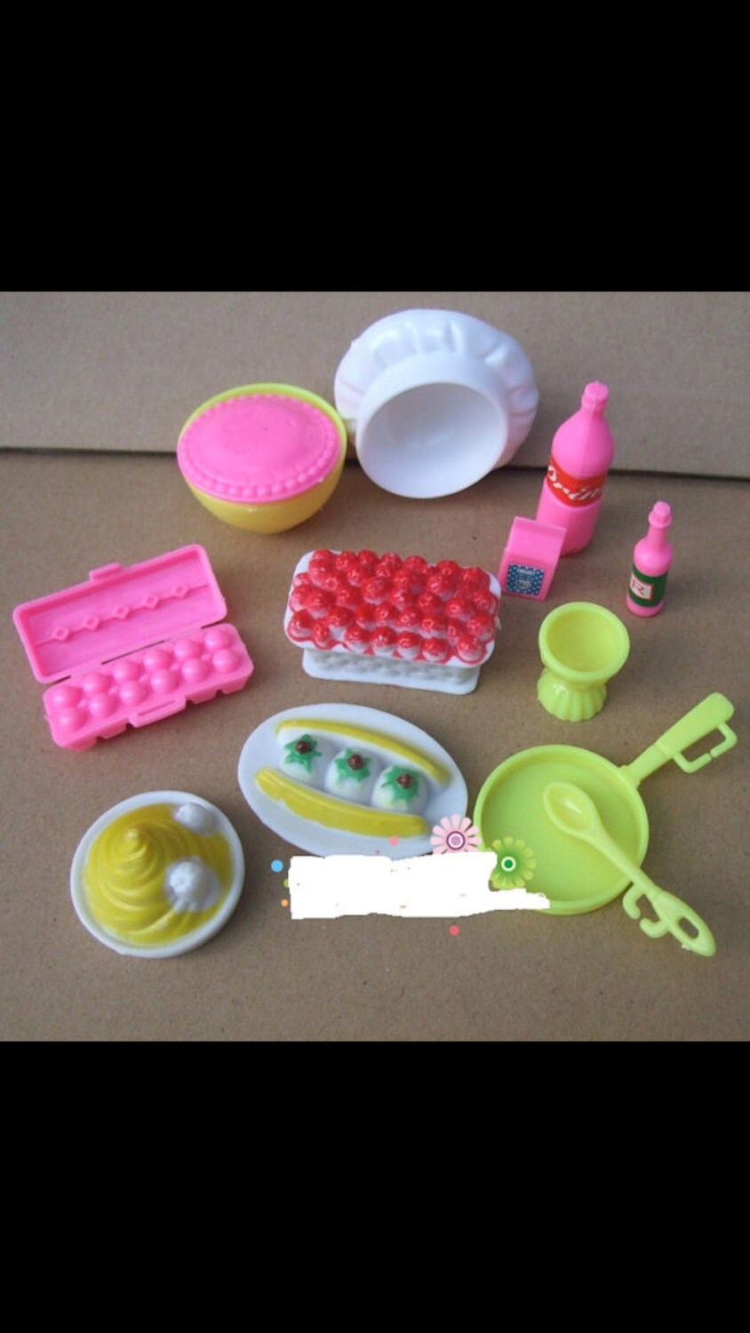 Barbie size toy accessories Doll food kitchen doll
