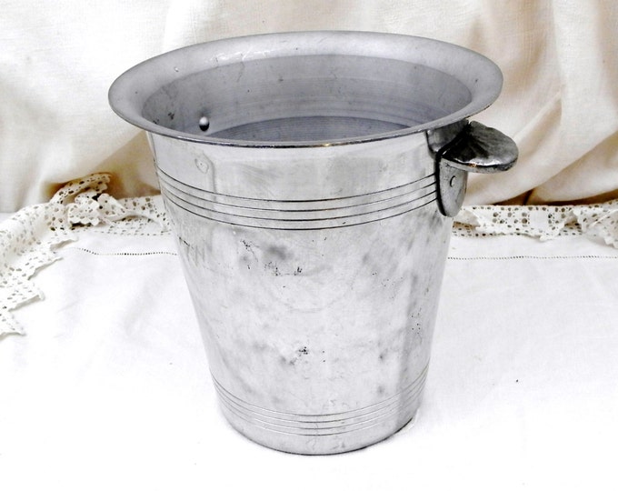 Vintage French Mid Century Metal Champagne Ice Bucket / Cooler De Castellane with 2 Handles, Chic Decor, Celebration, Chateau, Eparnay,