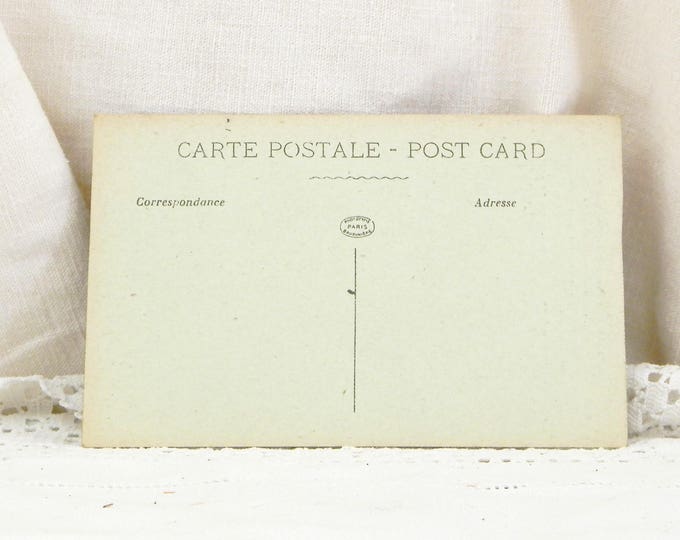 Antique Unused French Black and White Postcard of the Eiffel Tower in Paris, Wireless Tower, French Decor, Vintage Parisian Decor, Shabby