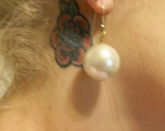 1/2 OFF!!! Vintage Pearl Dangle Earrings, 417S