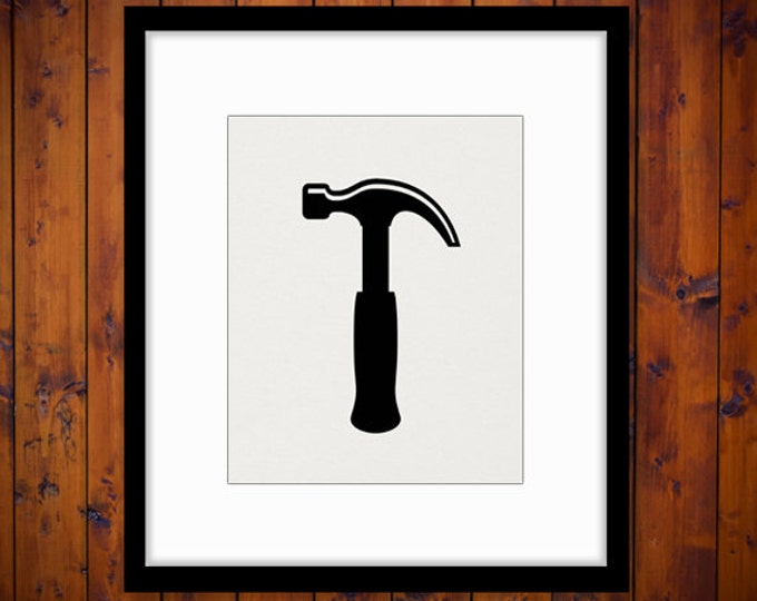 Printable Digital Hammer Graphic Hammer Icon Image Construction Home Improvement Download Antique Clip Art Jpg Png HQ 300dpi No.4424