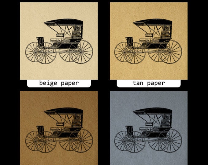 Vintage Carriage Digital Image Download Printable Graphic Vintage Clip Art for Transfers Printing etc HQ No.1589