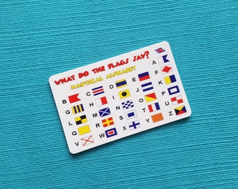Disney Cruise Fish Extender Gift - FE Gift - Flag Decoder - Nautical Flag Alphabet Card - DCL FE Gift