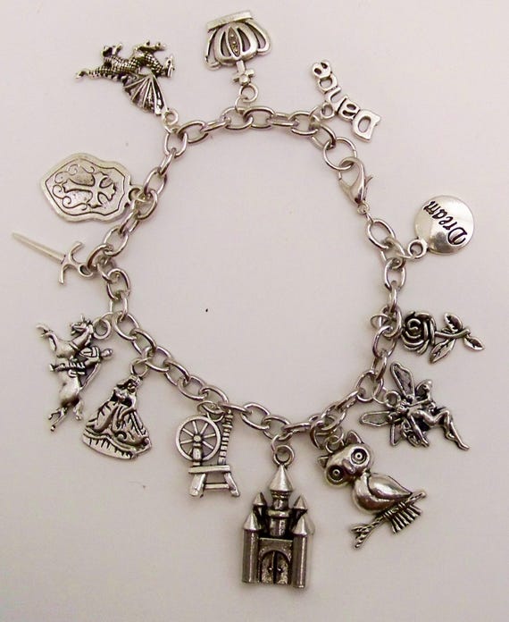 Sleeping Beauty Themed Charm Bracelet Movie Themed Fairy