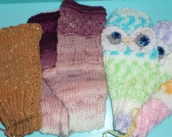 Crochet owl gloves | Etsy
