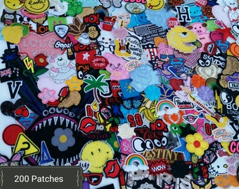 SALE 25, 50, 75, 100, Or 200 Patches! Huge Variety LOTS. Used patches. Iron on patches. New patches. Sew on. Random selection
