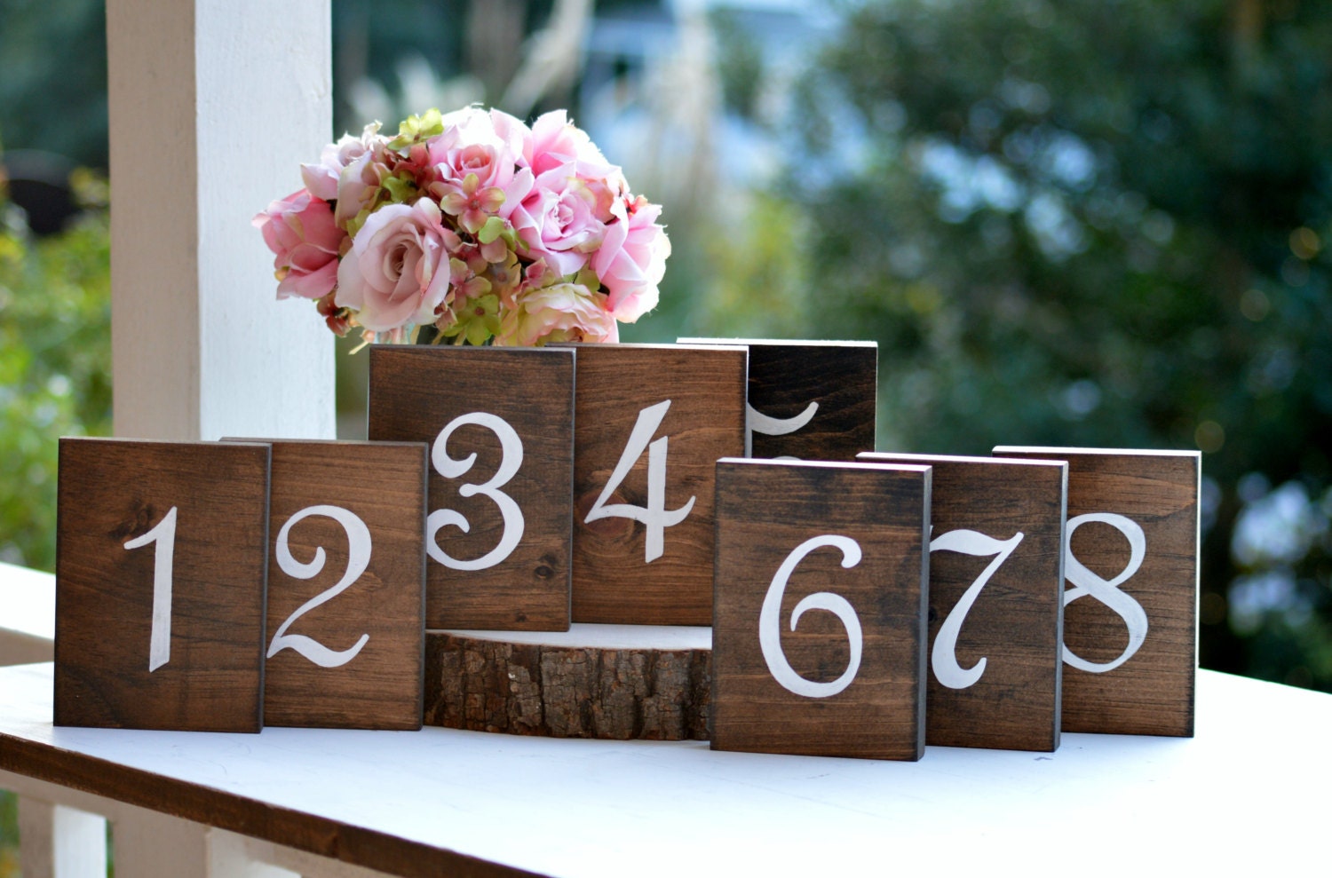 Wooden Table  Numbers  Rustic Wedding Table Numbers  Self