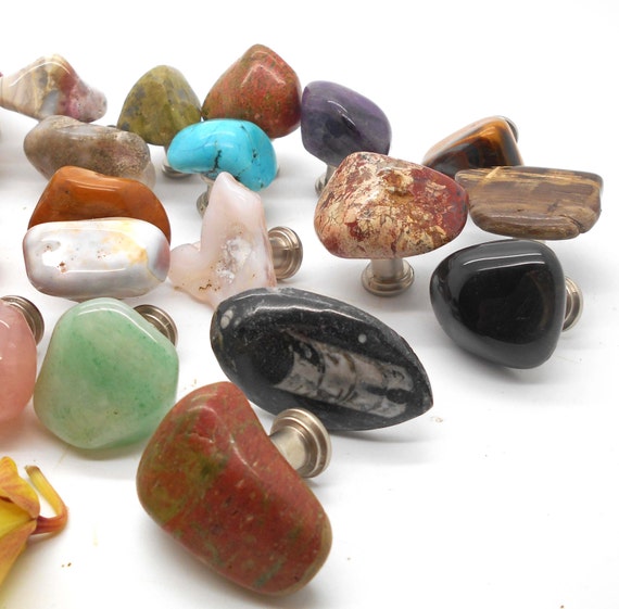 Stone Knobs Set of 36 Assorted Knobs Stone