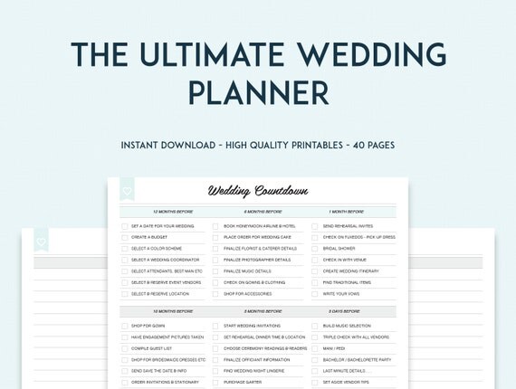Peculiar Printable Wedding Planner Instant Download Ultimate Wedding | the ultimate wedding planner instant download by Peculiar Printable Wedding Planner Instant Download Ultimate Wedding | the ultimate wedding planner instant download by