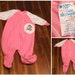 Cutest Vintage Thumper Bunny Footed Pajamas PJs Sleeper Zip Up Pink & White w/Stars Size Newborn, 0-6 months Baby Girl Bambi