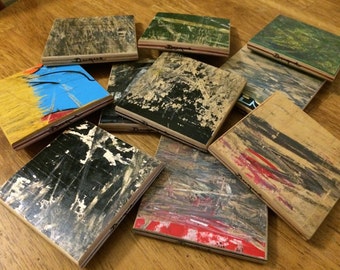 Handmade Upcycled Skateboard Coasters Handmade by Steve Duque in Providence, Duque Skate Art