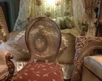 Dollhouse Chic aged French chair in the shabby style 12th scale miniature
