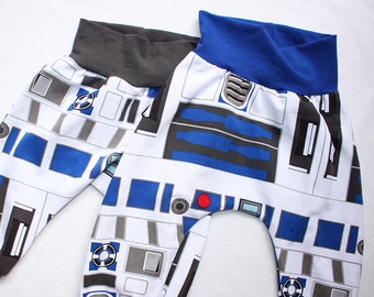 R2D2 Harem Pants 0-24mos 2T-6 Kids Star Wars R2D2 Harem Pants Baby R2D2 Costume Toddler Star Wars Robot Outfit Infant Star Wars pants Outfit