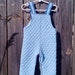 Vintage Quilted Baby Boy Overalls With Choo Choo Train Size 24 Months