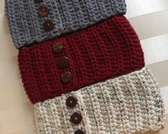 Crochet Ear Warmers, Knit Headband