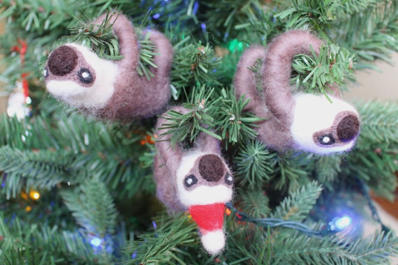 stuffed christmas sloth