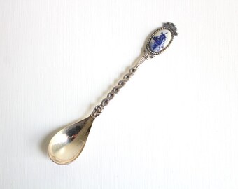 Delft Spoon, Delft, Vintage Spoon, Vintage Teaspoon, Silver Spoon, Silver Teaspoon, Sugar Spoon, Coffee Spoon, Silver Sugar Spoon Tiny Spoon