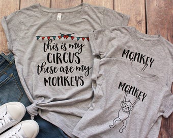 This is my circus these are my monkeys shirt, Funny Mom Shirt, Funny Mothers Day Gift Shirt, Monkey Shirt, Circus Birthday Shirt, Mom of