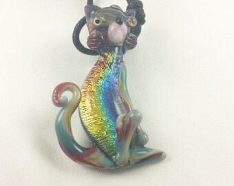 Cat - Glass Pendant Necklace