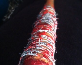 REAL Negan Lucille Prop Replica TWD Horror Costume The Walking Dead Wooden Bat