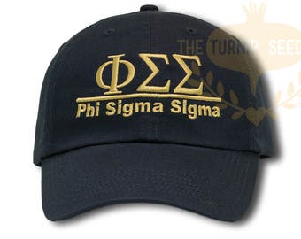Phi Sigma Sigma Sorority Baseball Cap - Custom Color Hat and Embroidery.