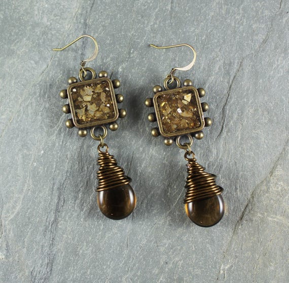 Bohemian Chic ~ Golden Topaz earrings