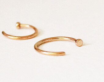 Rose Gold Nose Hoop - Rose Gold Nose Ring - 18g 20g 22g Nose Rings - Nose Piercings - Nose Hoops - Nose Jewelry -