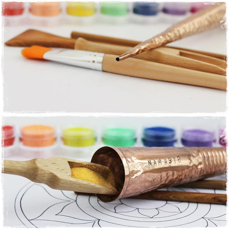 Chakpur Sand Mandala Making Kit. Sand Painting Supplies. Sand