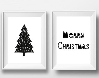 Christmas tree print | Etsy