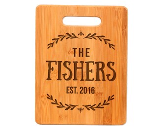 Personalized Wedding Gift Cutting Board - Custom Cutting Board for Bride & Groom