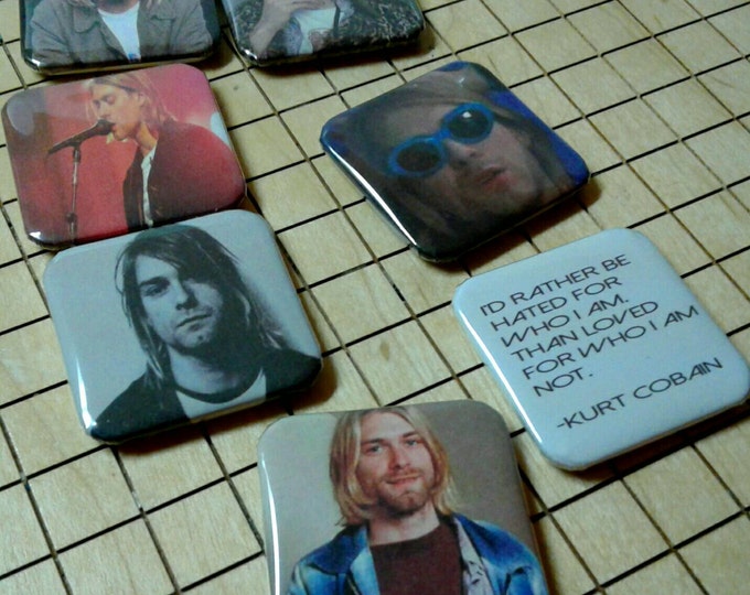 Nirvana, Kurt Cobain, Magnets, Nirvana Art, Fridge Magnets, Small Magnets