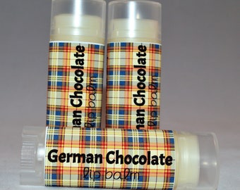 German Chocolate - Lip Balm - Chocolate Cake - Chapstick - Organic Lip Balm - Lip Butter - Bath and Beauty