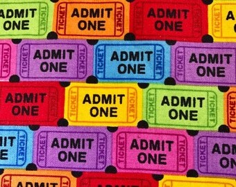 Admit one. movie tickets. theater tickets