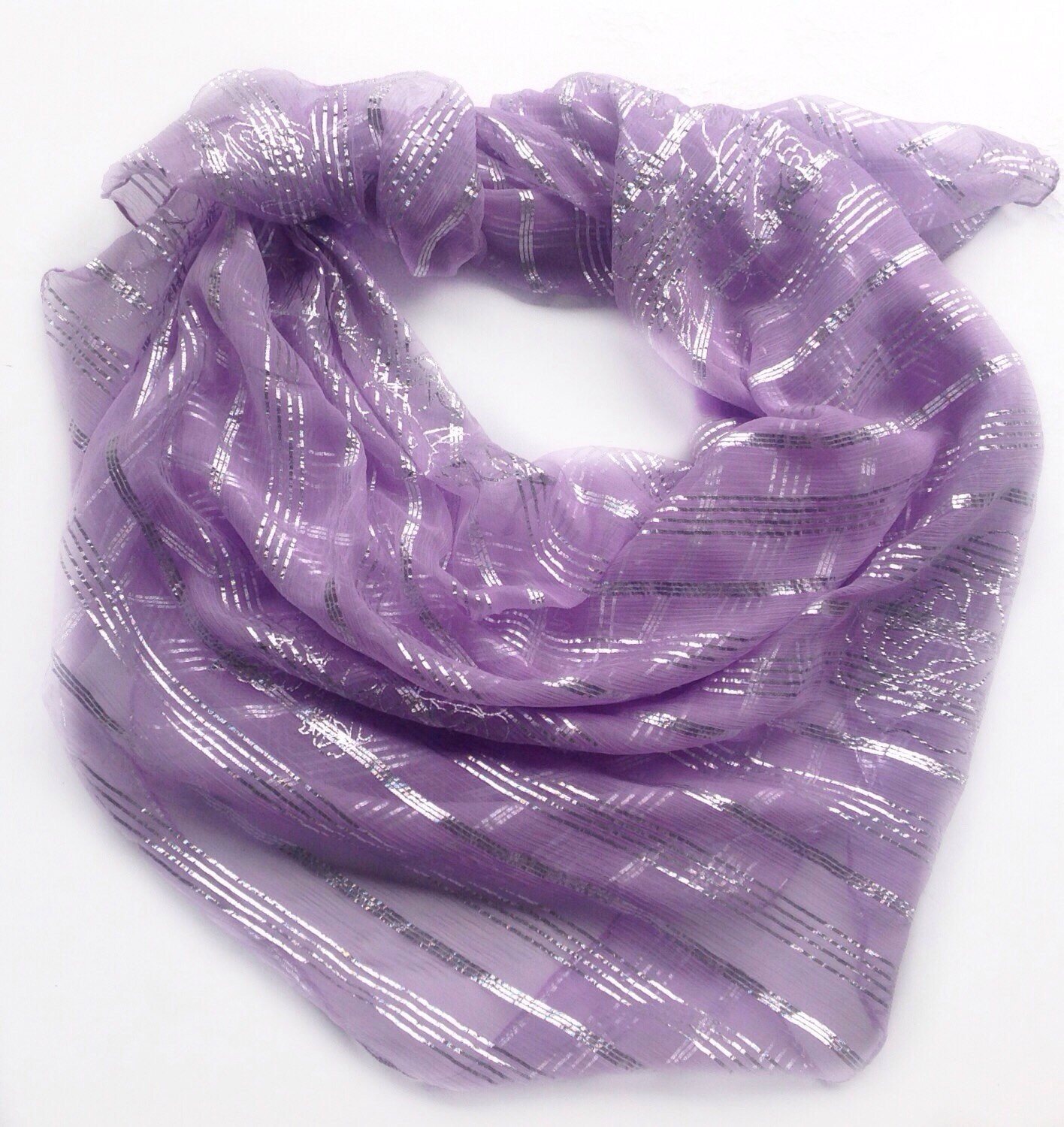 Lovely Lavender scarf Wisteria Scarf silk Gift idea for