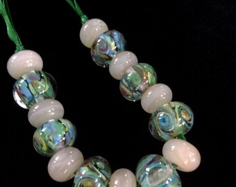 Winters Dream Lampwork Beads A Perfect Birthday Gift Made With This Gorgeous Set Of Lampwork Beads Encased In Clear Glass