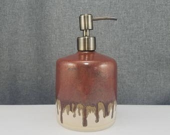 Made to Order(up to 3 weeks)*Ceramic Soap Dispenser Handmade Pottery Lotion Dispenser Pottery for Kitchen and Bath - Ohatta - Butter