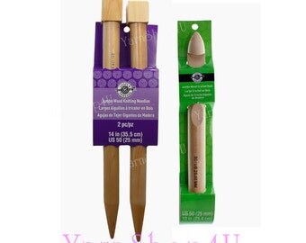 1 Set GIANT Knitting Needles & Jumbo Crochet hook, US Size 50, 25mm Huge crochet hook Large Knitting Needles Large Crochet Hook t-shirt, rug