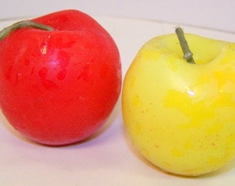 Wholesale Lot of 50 Apple Candles Red, Yellow, Green - Handmade in Germany
