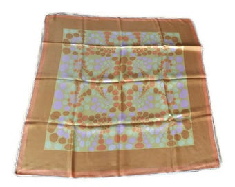 Vintage Yellow Silk Scarf // Yellow, Orange and Mustard Silk Scarf