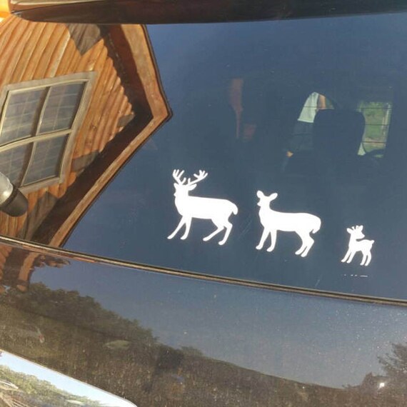 Deer Family Car Window Decal Country Decal