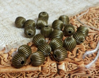 10pcs ethnic Moroccan bronze beads