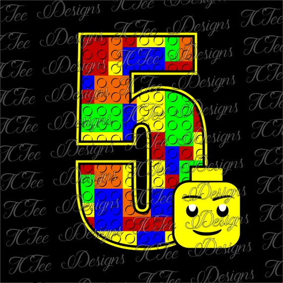 Download Lego 5 5th Birthday Lego Birthday SVG Design Download